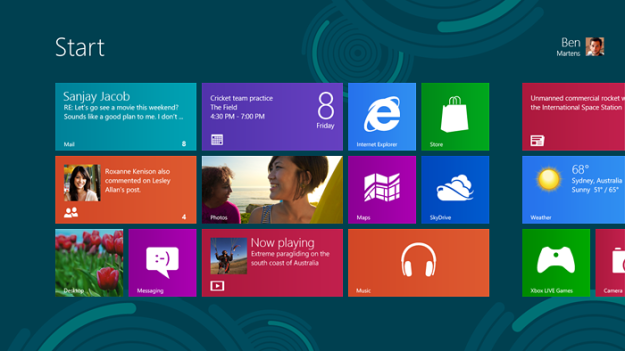 Inicio Windows 8