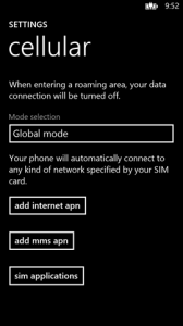 Cellular settings
